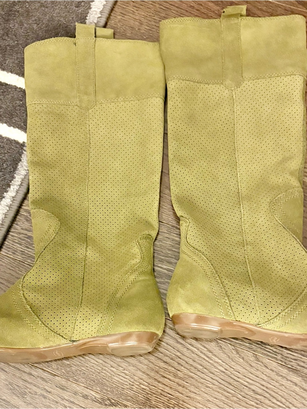 Dr. Scholl's Olive Green Suede Women's Mid-Calf Boots